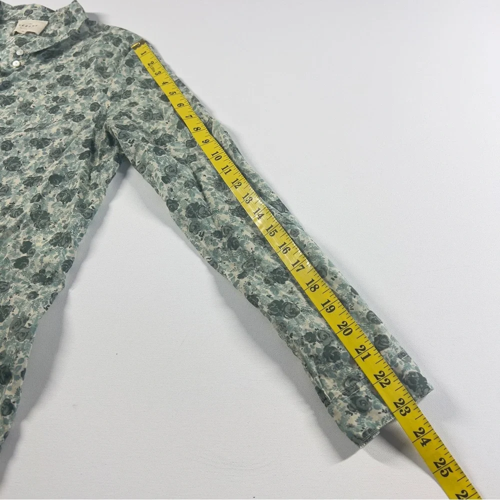 Sezane Green Floral Cotton Blouse Top Size 36 US 4 - Picture 12 of 12